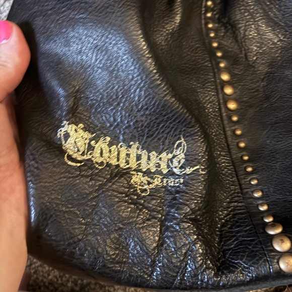 Juicy Couture Black Shoulder Bag with Gold Accents - Picture 15 of 15